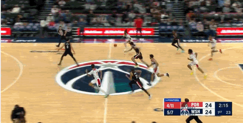 有进步啊这场比赛上半场表现可圈可点，正负值+8，全队最高，今天有防守，有篮板,