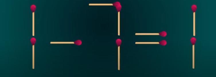 这是经典火柴棒数学题，可这样提问：图中是用火柴棒摆成的“1-7=1”
