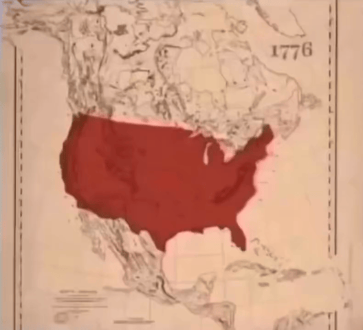 历史回顾：18世纪以来，美国原住民领地的变迁从图上可以看到，印地安人的由大到小