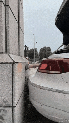 女生的这个倒车方法真个性