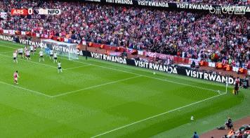 本周国际足坛的五佳球级别的进球诞生了！英超第4轮阿森纳与诺丁汉森林的比赛上半场第