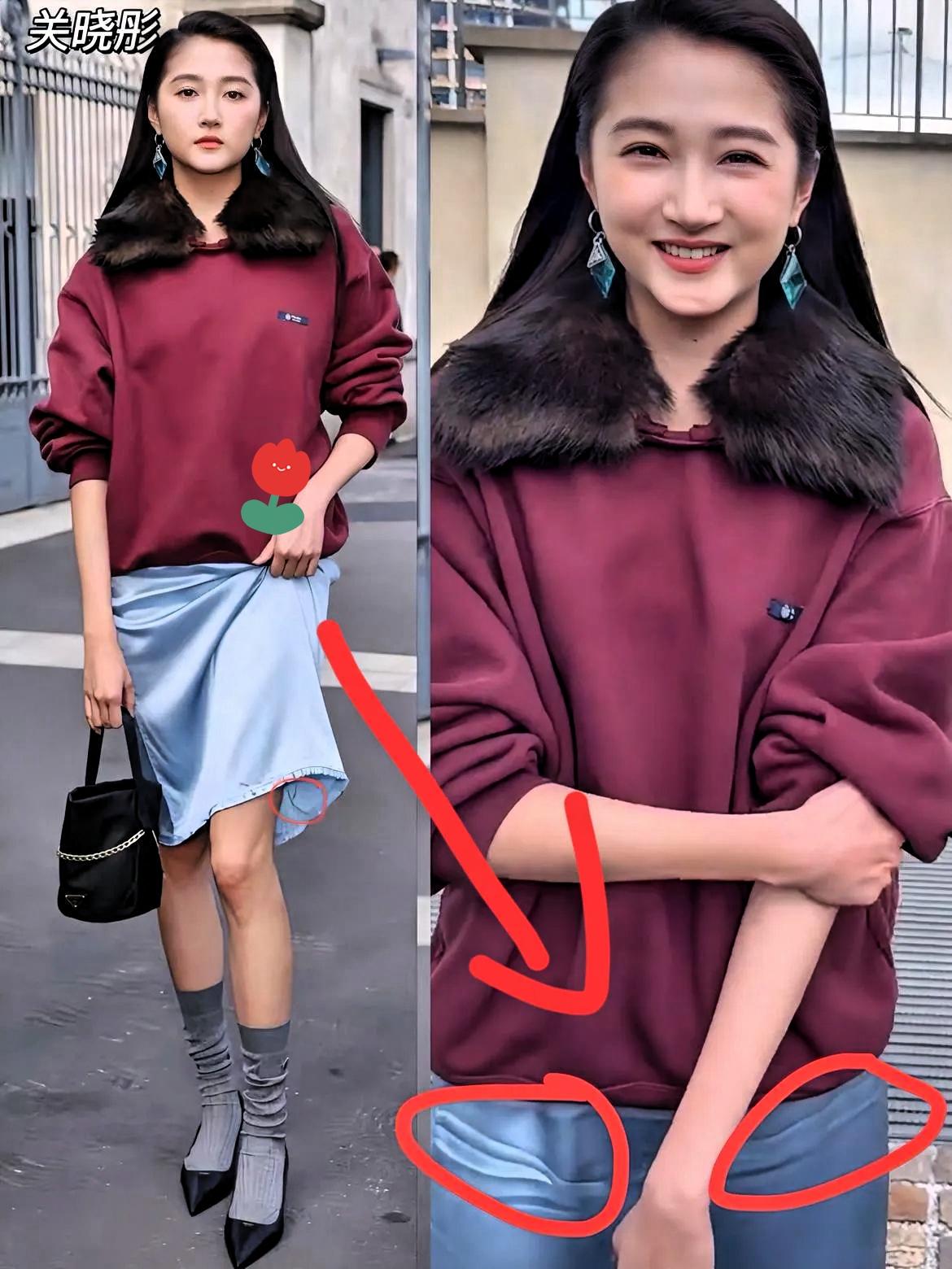 关晓彤米兰这套Prada，真的刷新我的认知了，没想到有一天会发现，奢侈品衣