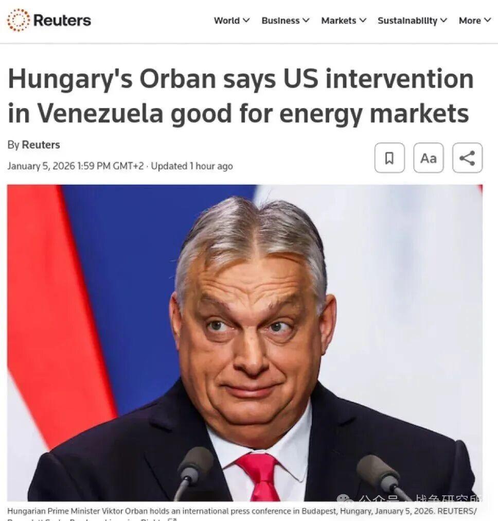 欧尔班开始倒戈昨天，匈牙利领导人欧尔班在年度国际新闻发布会上称，美国推翻马