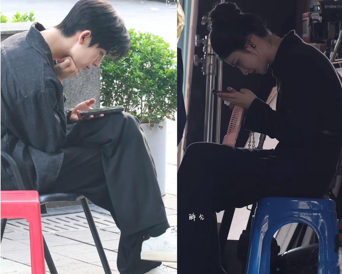 张凌赫王楚然玩手机的反面教材大家千万不要学他俩玩手机的姿势[捂眼睛][捂眼睛]这一秒过火
