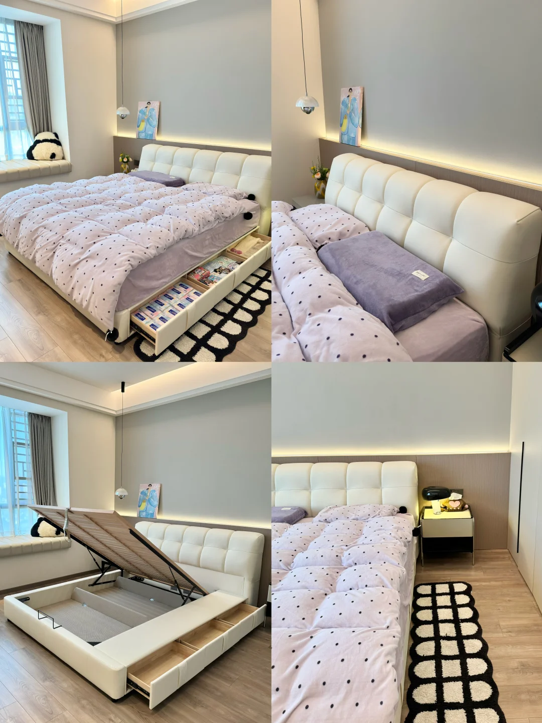 抄作业❗️小户型搭配泡芙储物床巨能装又好看