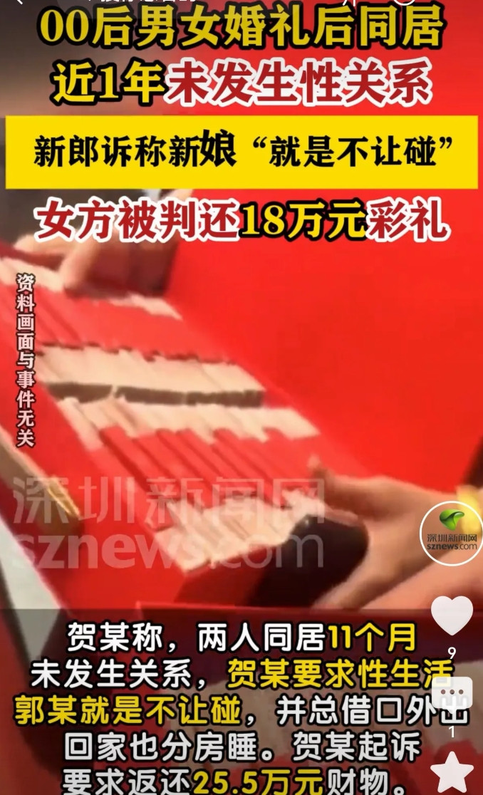 河北，21岁男孩和19岁女孩，经人介绍后订婚，男方支付20.4万彩礼，花2140