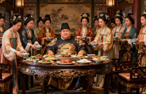 1564年，严世蕃的27位妻妾，正伺候他吃饭，突然百名锦衣卫破门而入，锦衣卫指挥