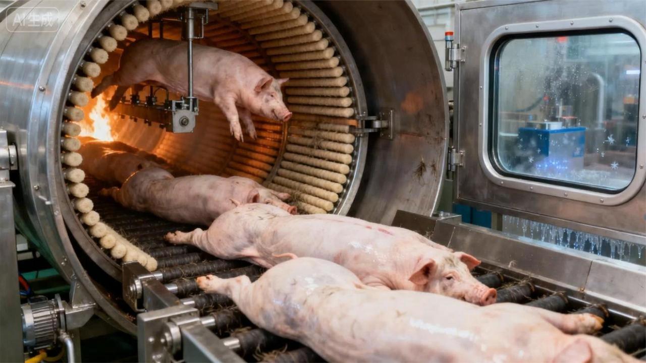 揭秘杀猪流水线：效率惊人，真相令人震惊！