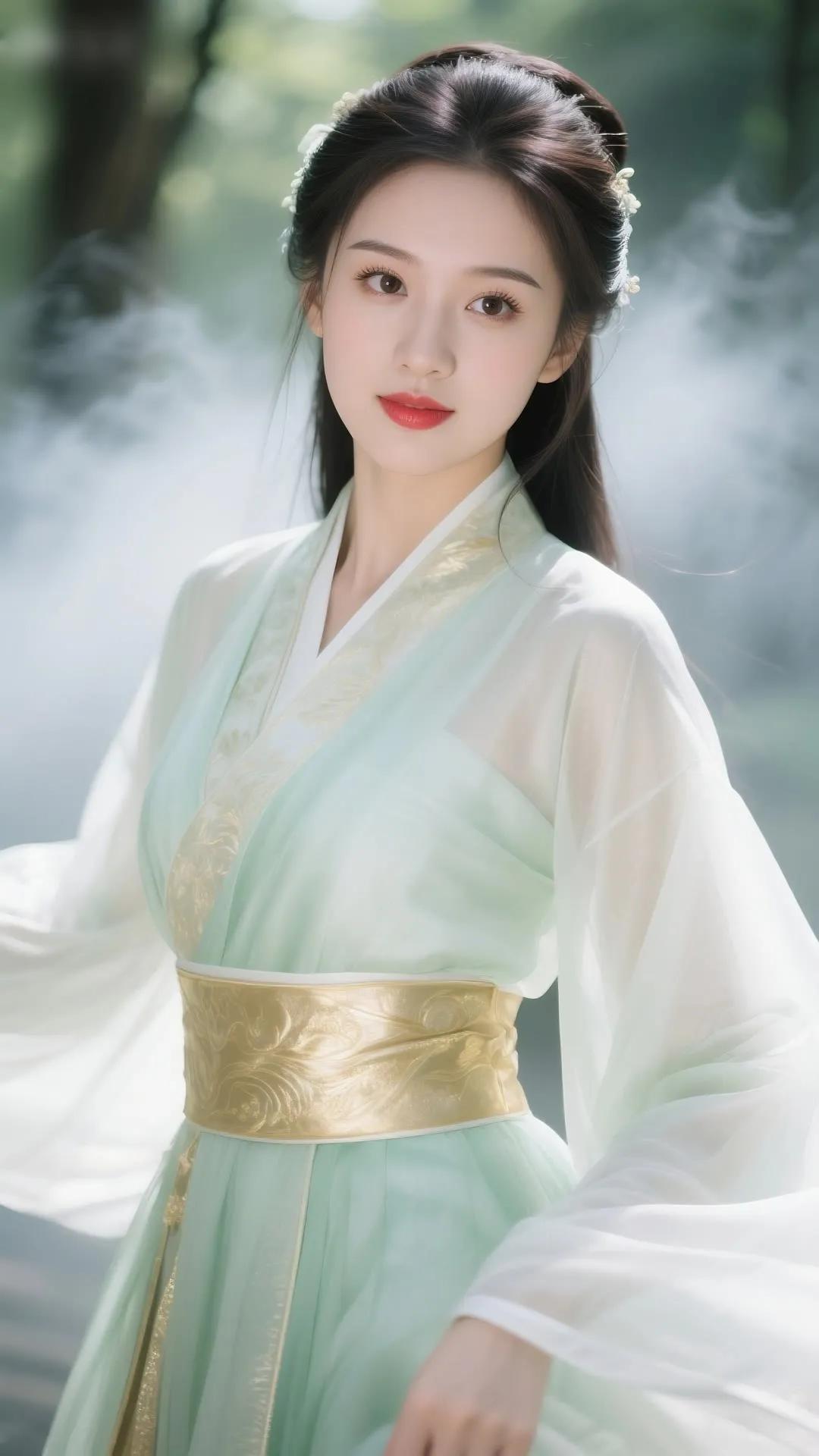 烟雨朦胧，诉说着岁月静好，不负这场诗意邂逅。古装造型古装汉服古风