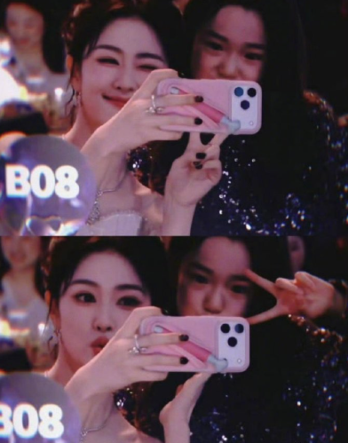 小酒窝昨天晚上真的太让人羡慕，不仅和自己的偶像白鹿合影了，还和一众大咖明星合影了