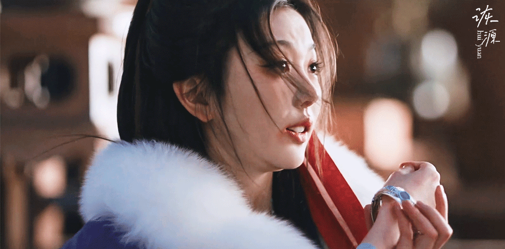 孔雪儿《逐玉》俞浅浅/动图▷EP19-02紫斗篷-墙纸爱“好看吗……”浅