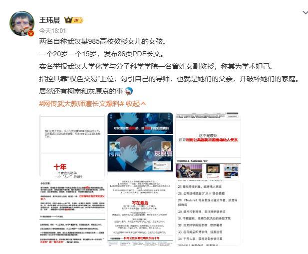 网传武大教师遭长文爆料又是武大，6。这次​​​​写pdf的和被揭露“隐私”的