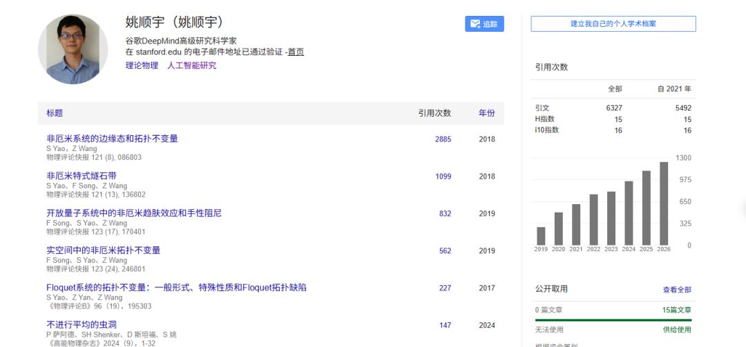 网传姚顺宇从谷歌离职，创业RSI赛道，估值20亿美金注意到一则市场传言：G