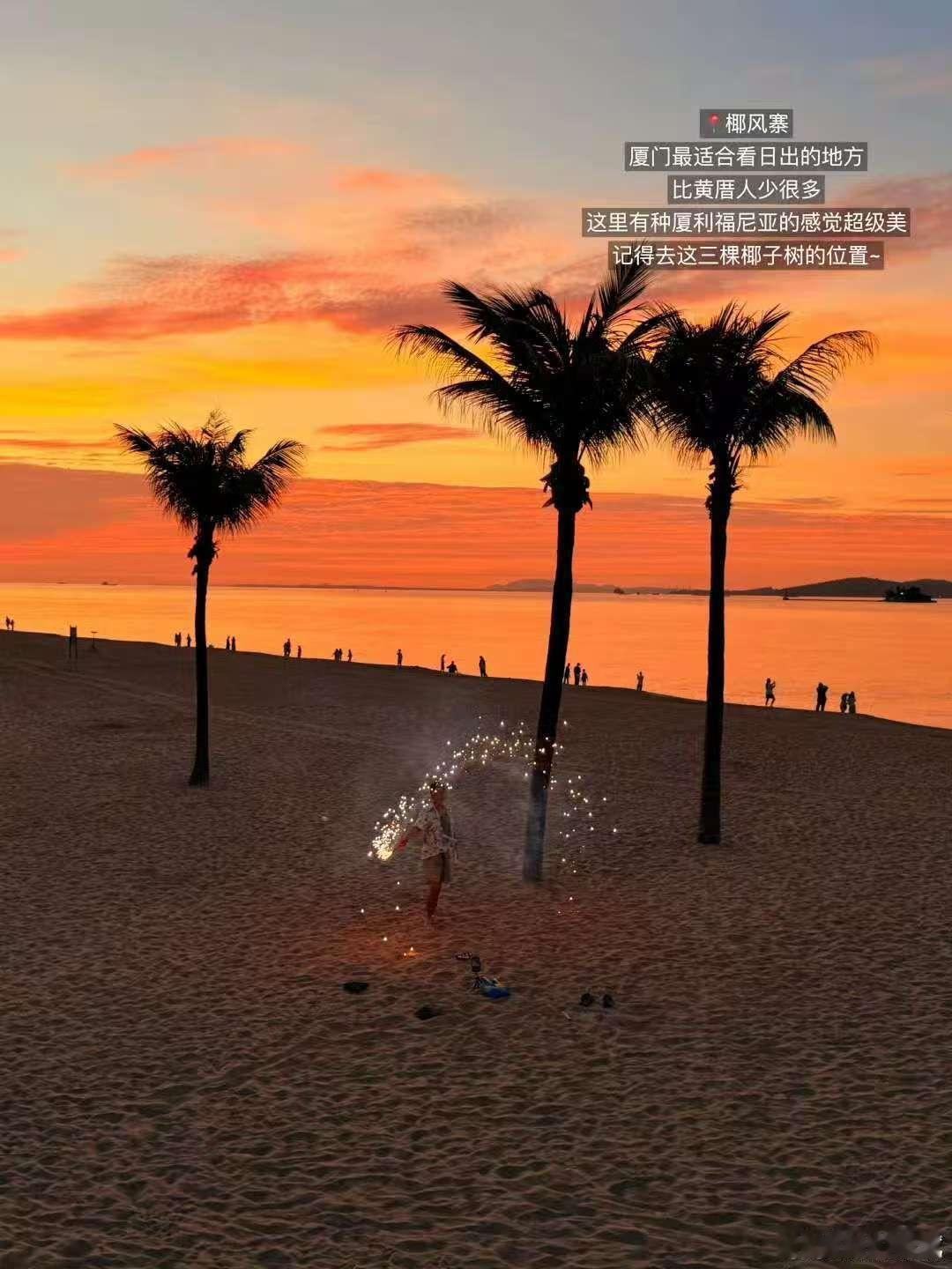 厦门超高含金量的打卡点山海藏浪漫，旋律伴潮汐！傍晚赴海边赏橘色落日，转角遇琴音