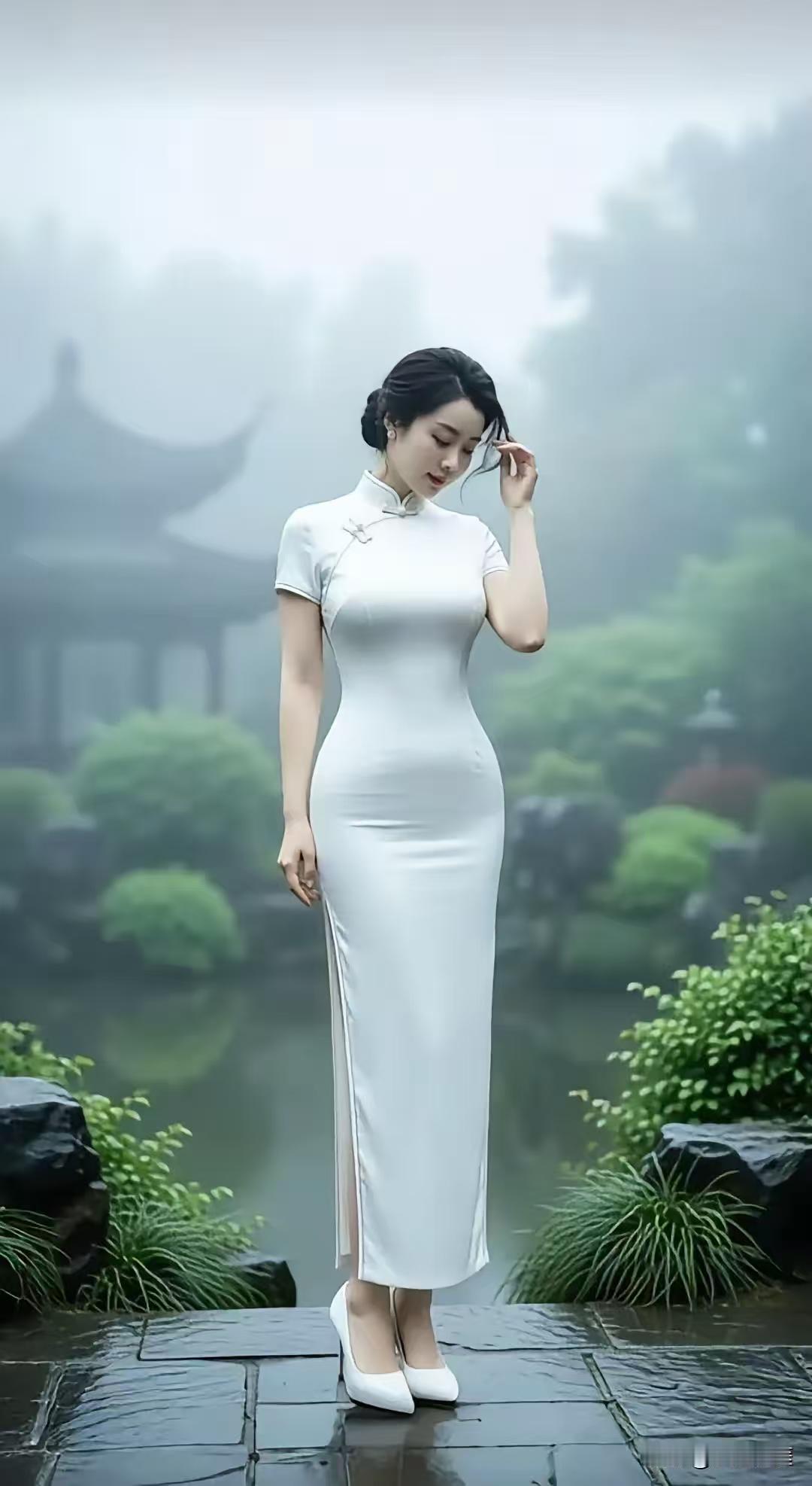塞鸿秋·旗袍女人韵味东方雅服旗袍秀，成熟风韵天然就。立领盘扣藏温厚，斜襟