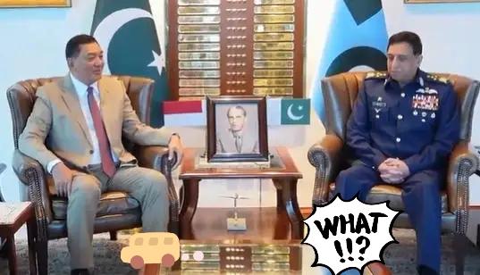 当地时间1月12日，巴基斯坦空军参谋长巴伯尔在伊斯兰堡会见了印度尼西亚国防部长沙