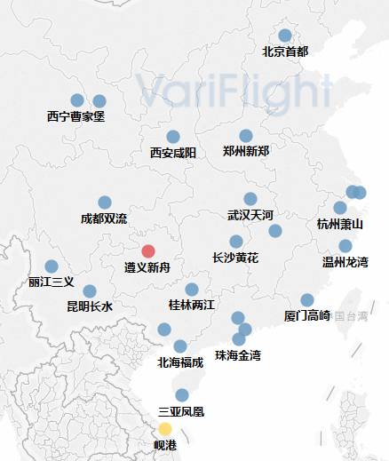 遵义新舟机场是贵州省第二大机场,也是贵州省最大的支线机场;遵义地处