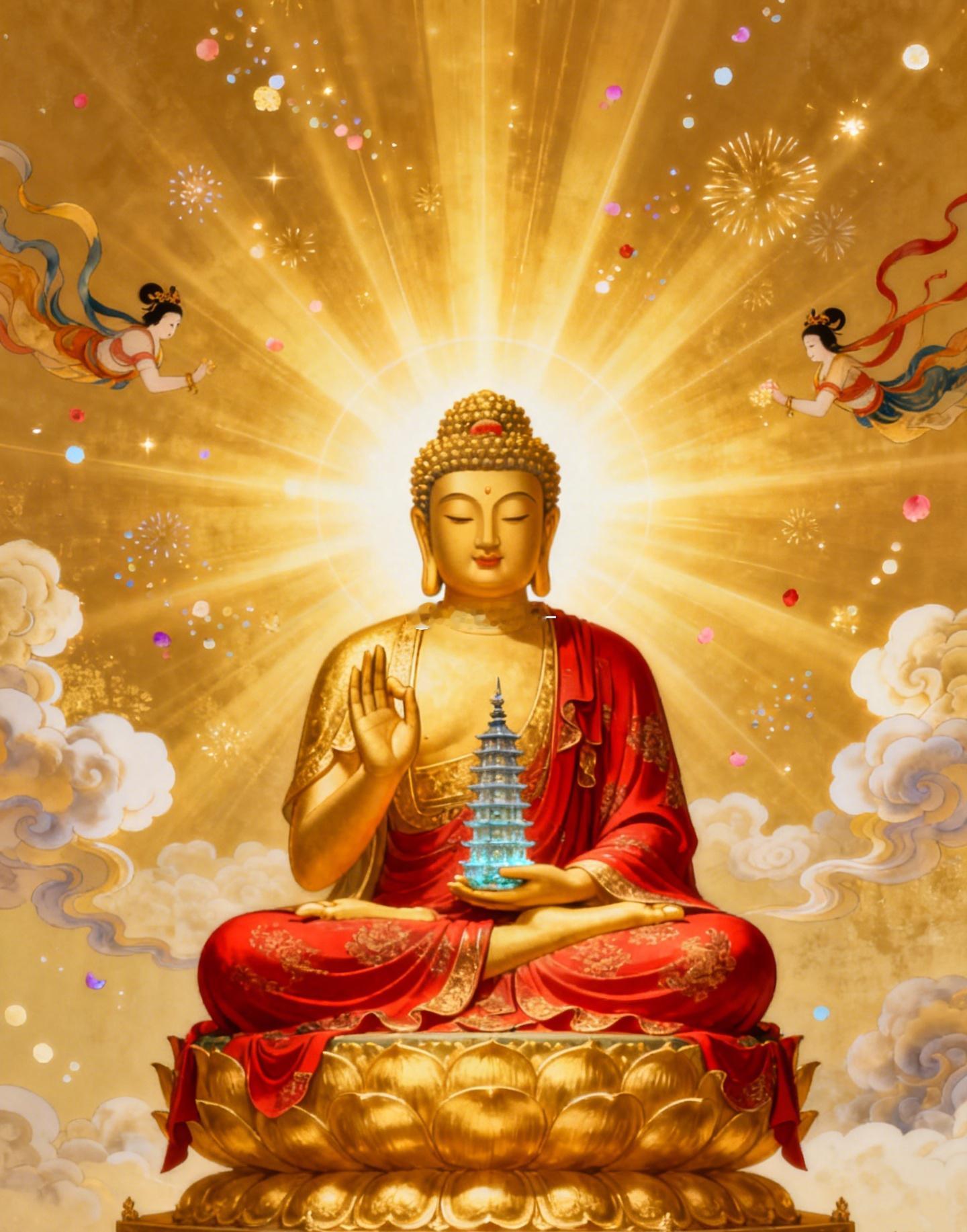 云水禅心，祛病消灾；祈药师佛护念，福寿绵长。奶奶帮大家祈福