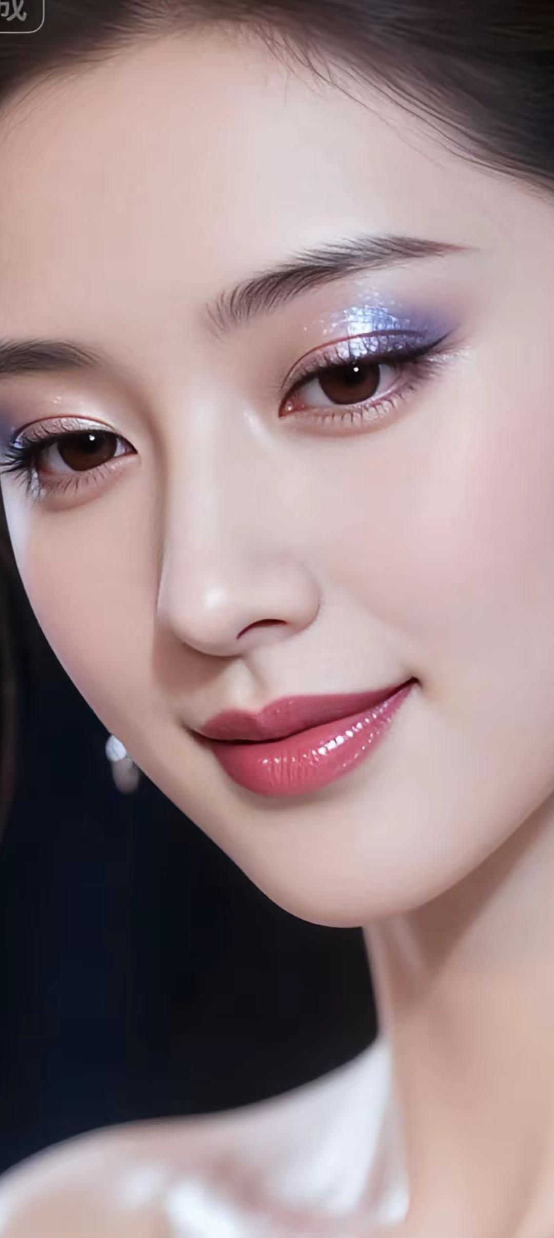 温柔眼妆，粉嫩唇妆，甜美可人！💄👀💋