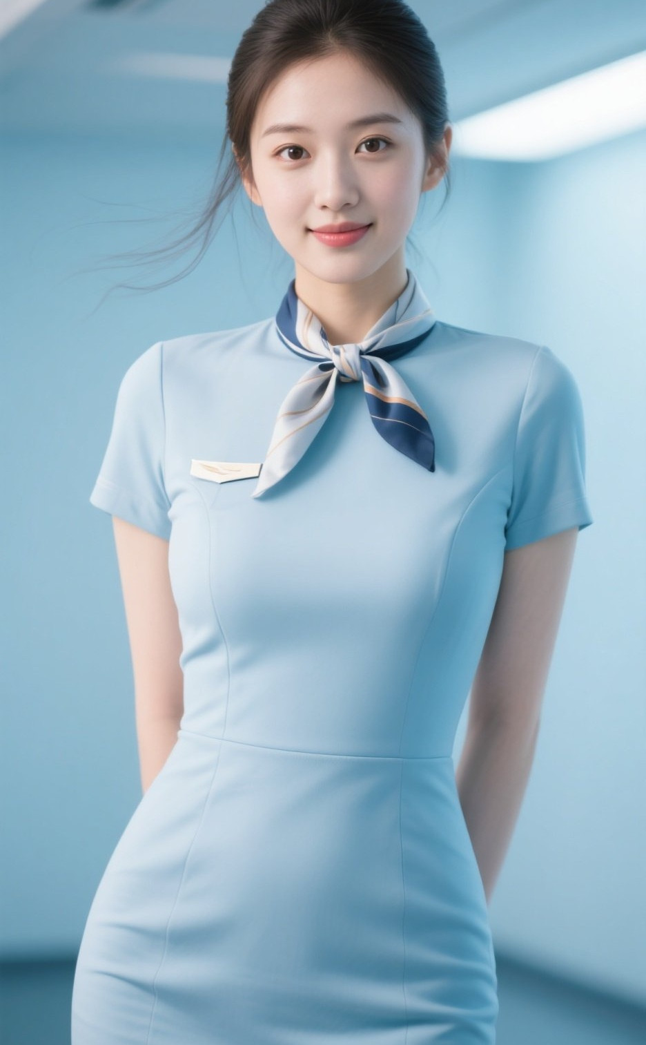 甜美空姐灵动可人，一见倾心