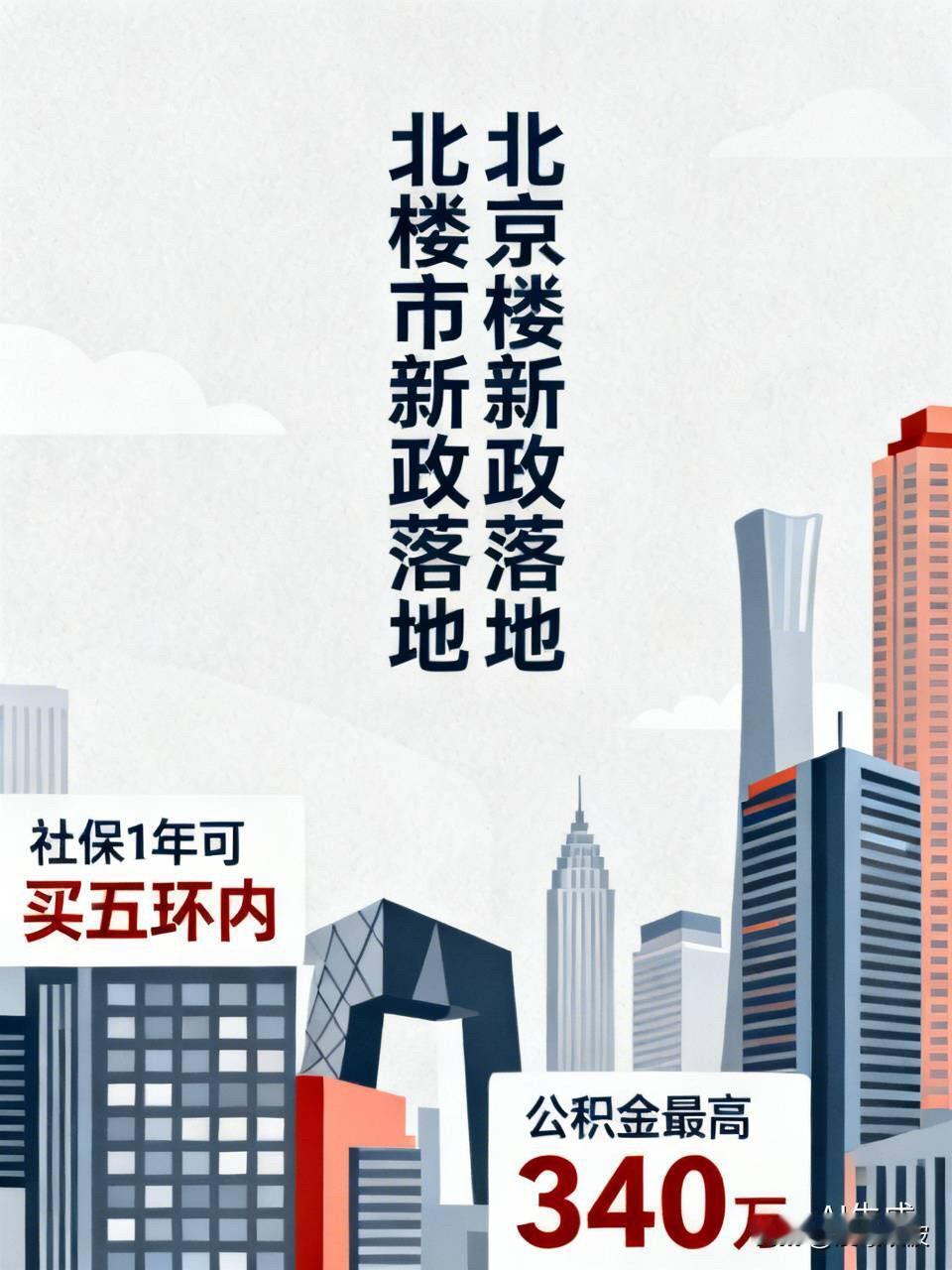 重磅！北京楼市新政落地：社保1年可买五环内，公积金最高340万，装修也能提钱了
