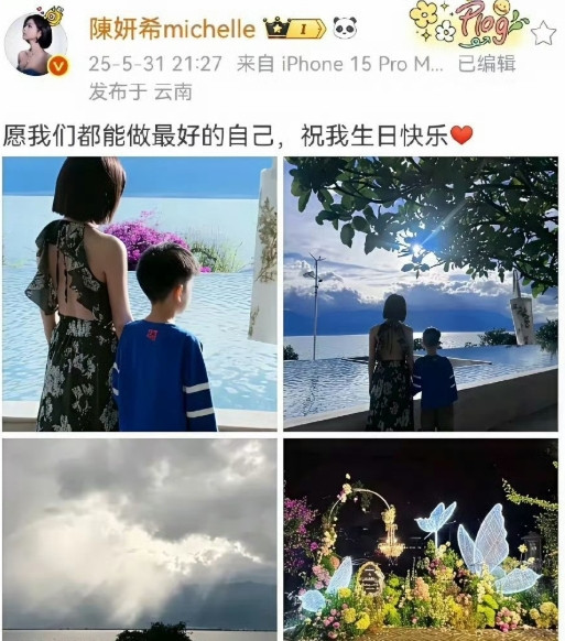 有了除女士前车之鉴，陈妍希离某婚后，让陈晓随时可以见到孩子，并且还一直留在