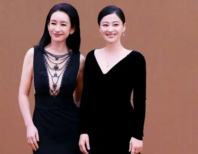梅婷秦海璐亮相电影华表奖,两位40+实力派演员同穿黑色礼服大气