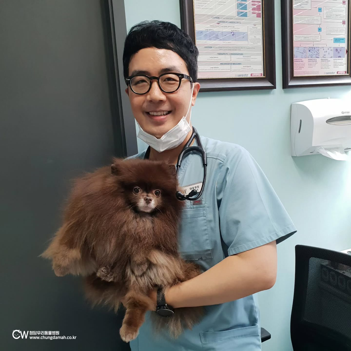 小kuma的妈妈真的，人美心善~Kuma就诊的清潭We-Ri动物医院每年都会与到