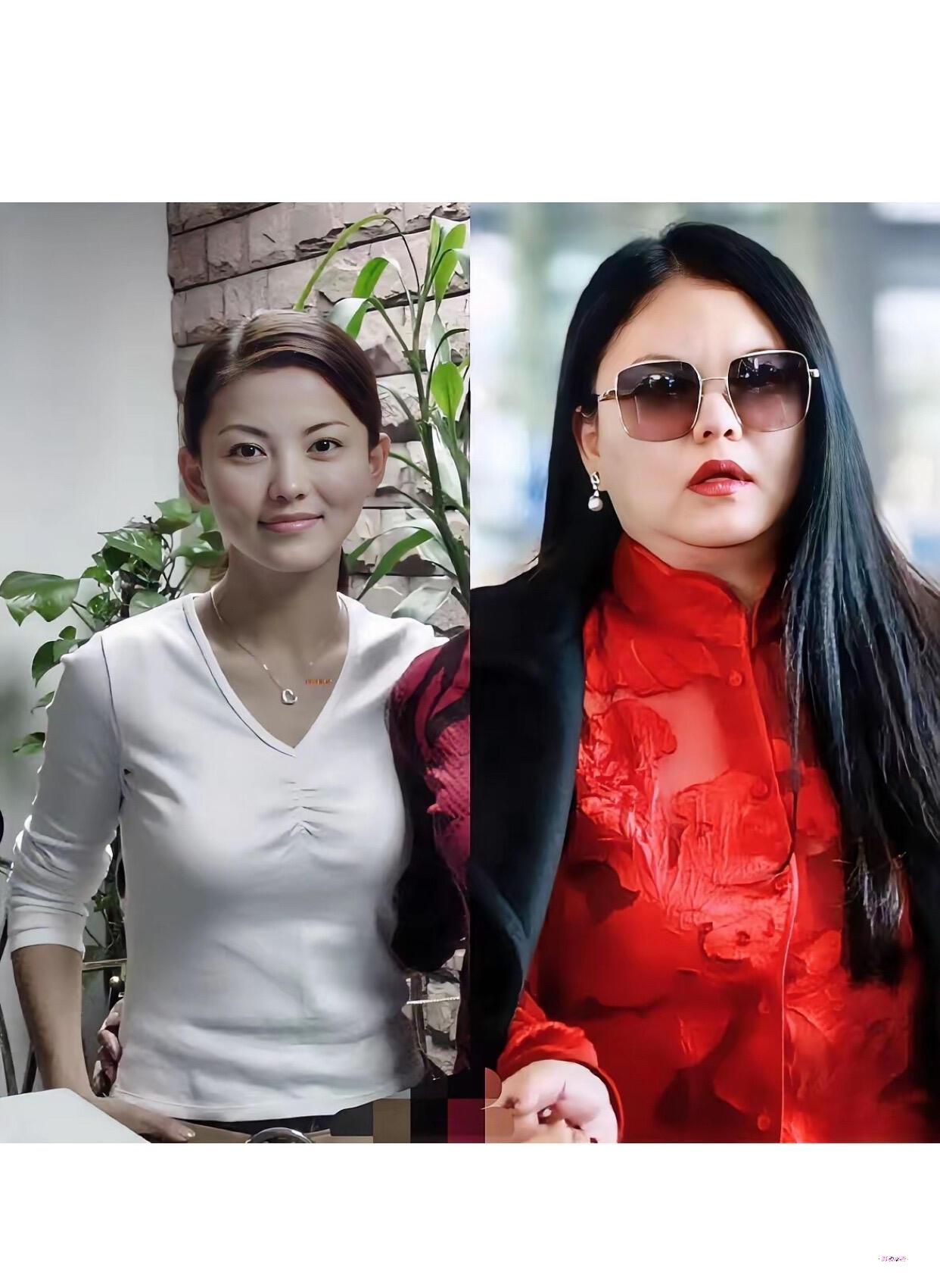 以前：满脸都是甜美灵动的少女感，眼睛亮晶晶的，看着就让人喜欢。现在：眼神锐利