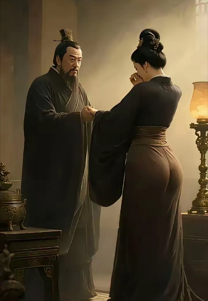 ai画的历史上的曹操，那女的是谁？​