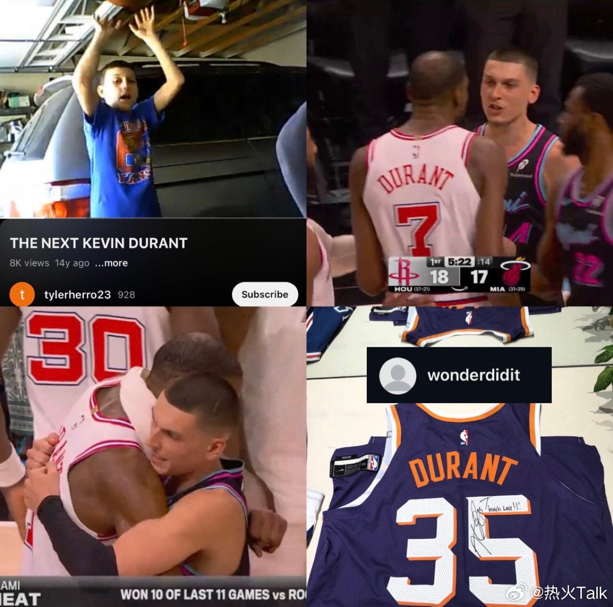 希罗：“我和杜兰特的关系一直很好，高中时他经常给我寄球鞋。我认识杜兰特也有一段时