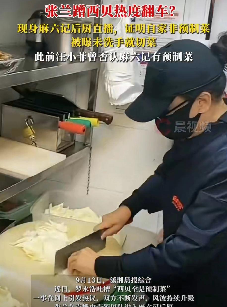 张兰搬起石头砸自己的脚了！9月13日，西贝陷入预制菜风波后，张兰为蹭一波热度，