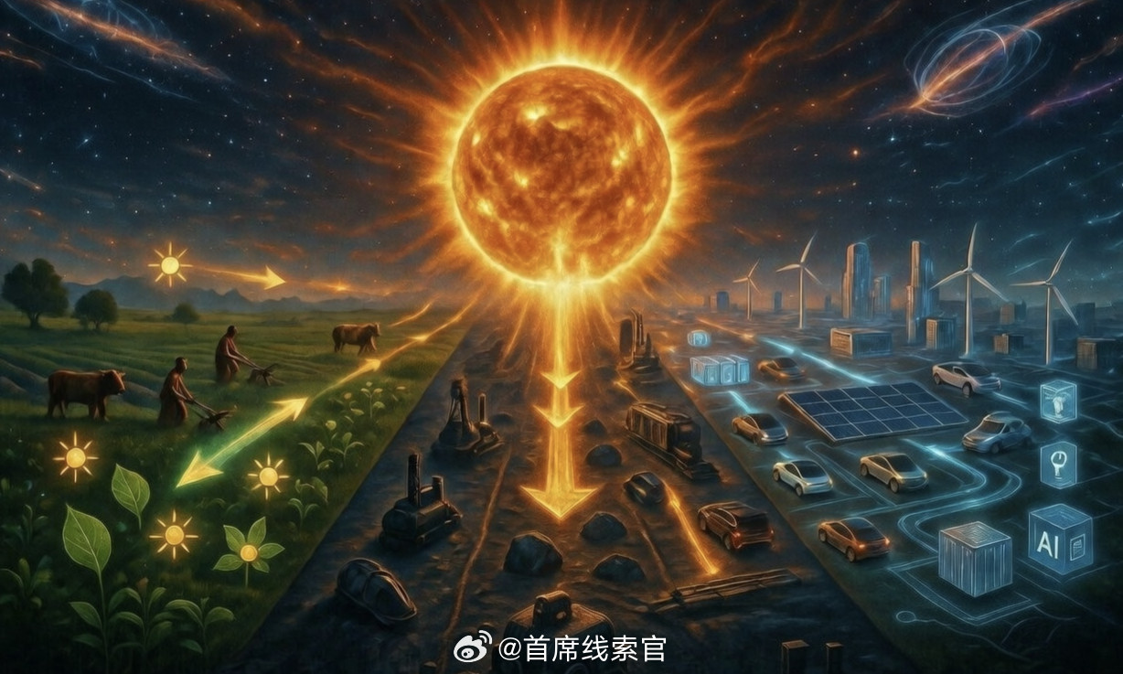 人类科技革命的本质，就是通过各种方式来提升人类对于太阳能的利用率。我们之所以受益