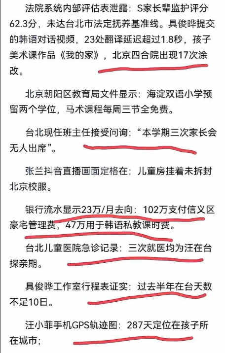 惊爆S家对孩子抚养权的评分未能达到台北市法定抚养基准线