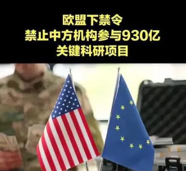 欧盟这波操作，真是又蠢又短视！历史又要重演了 欧盟正式官宣：禁止中国参与总预