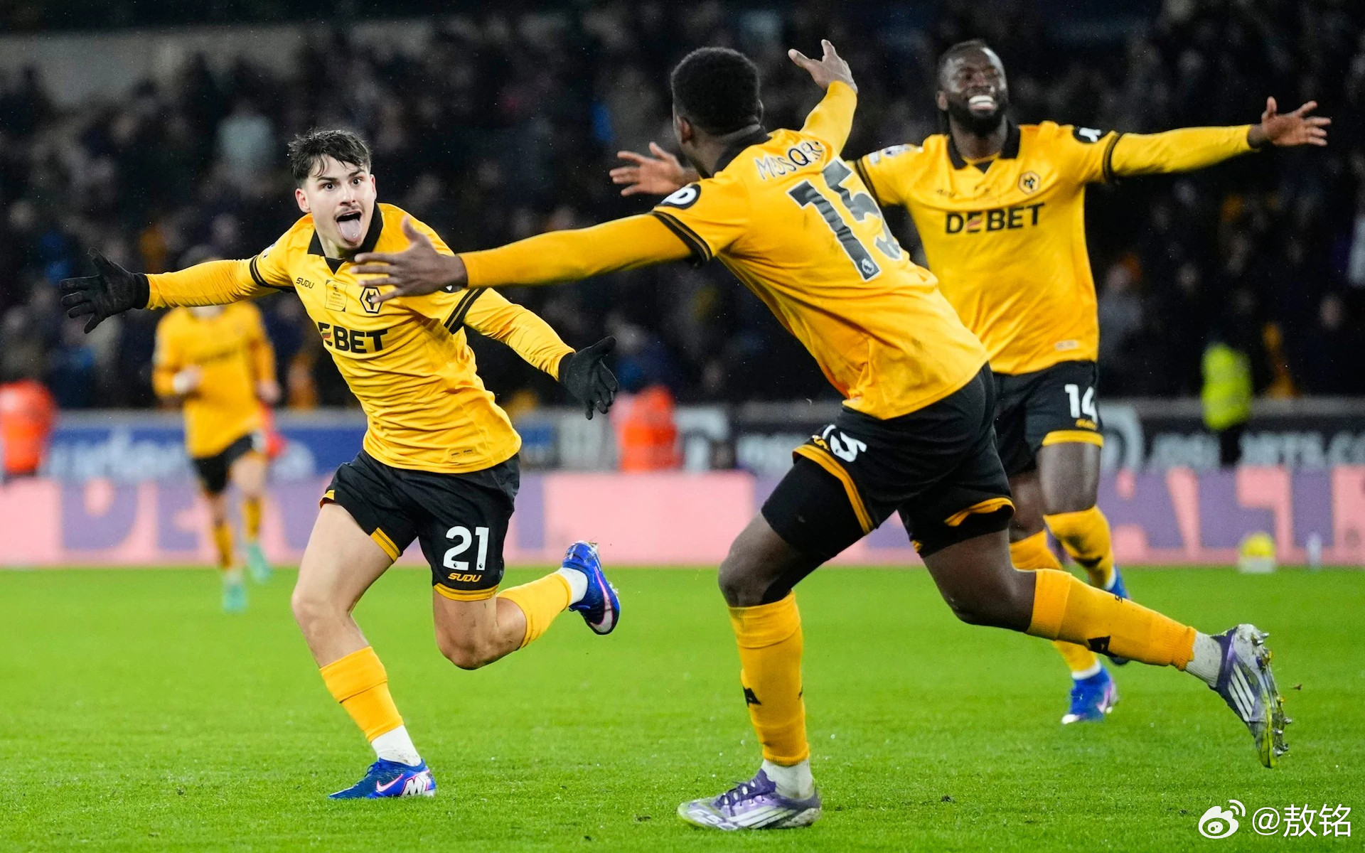 狼队2比0维拉狼队积分来到了13分，超越了德比郡的11分，英超史上最差单赛季战