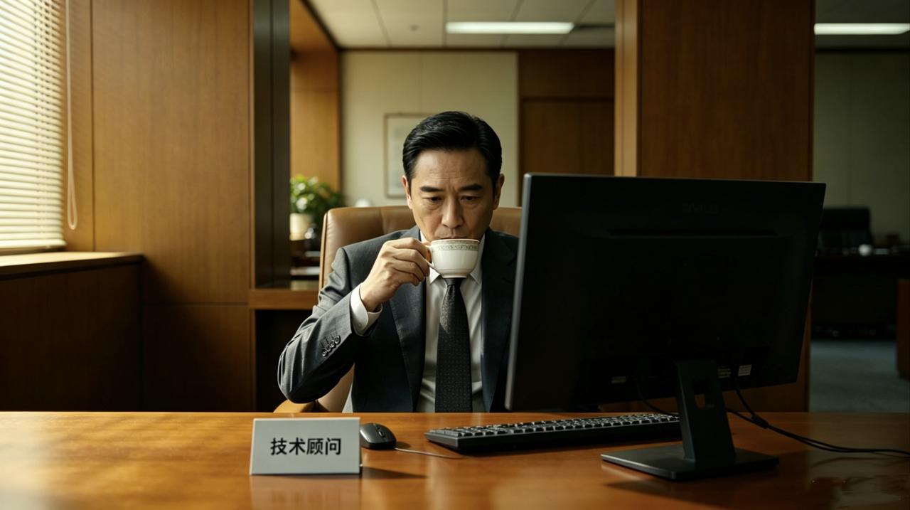老陈在公司干了八年，永远第一个到，最后一个走。新来的实习生悄悄问他：“陈哥，你