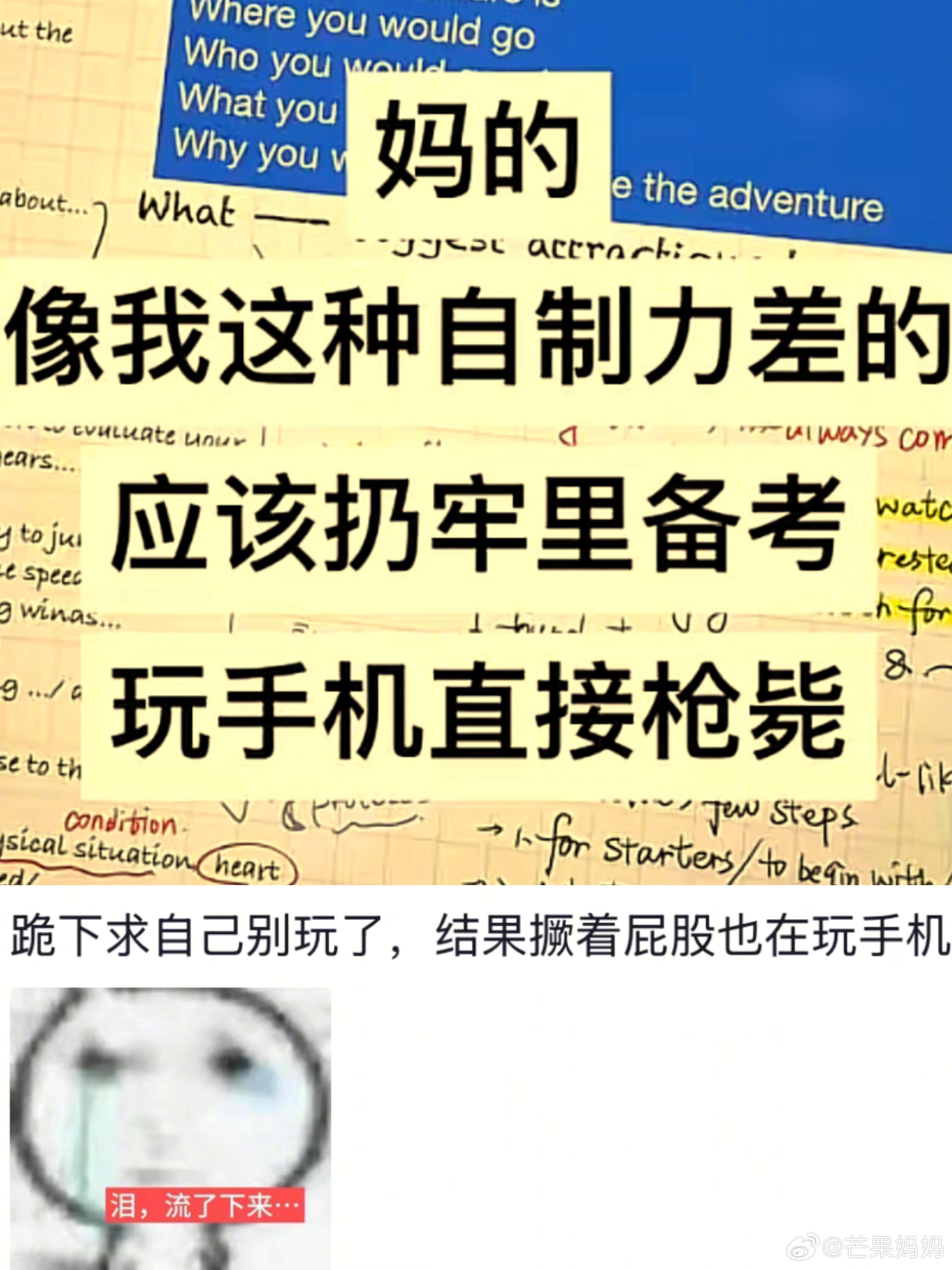 这个是真学习过才说的出来，扔牢里没有手机抠墙皮也不学习[doge]