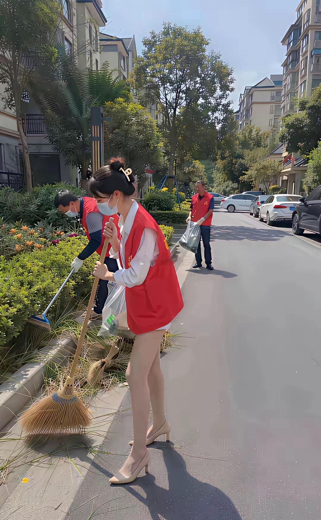 这是摆拍还是作秀呢？