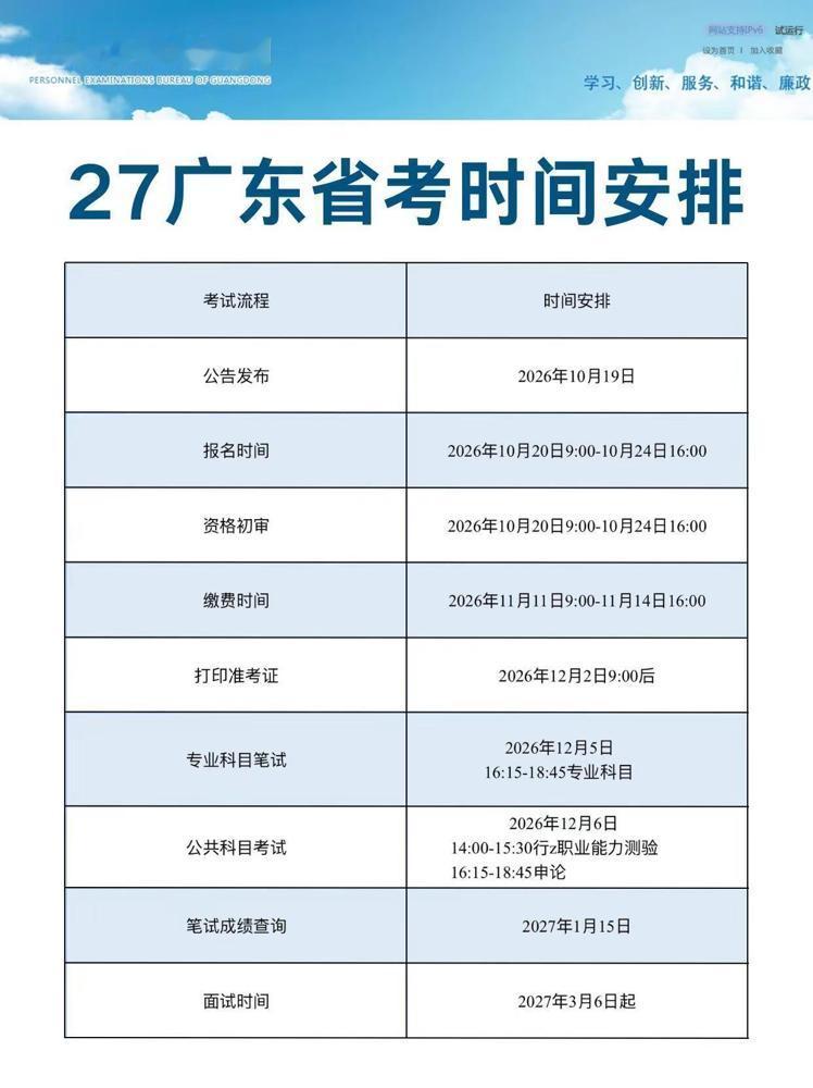 考公暂停！27广东省考时间已确定！！最近身边不少蹲广东省考的朋友都在到处问消