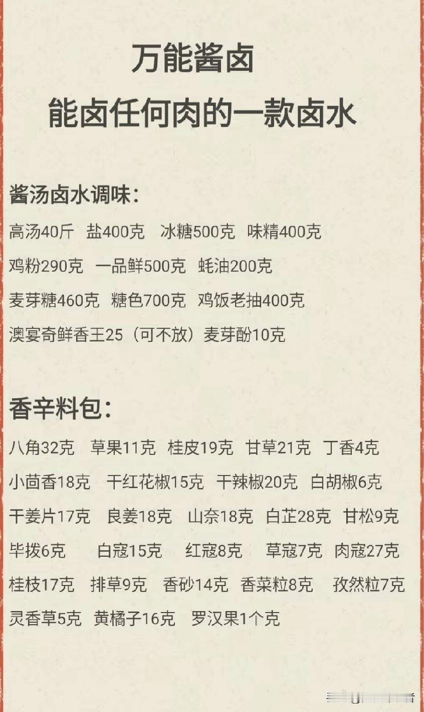 家常卤味配方怎么做?别再蹲卤味店老板藏着掖着的秘方了，我干了12年中餐后厨，把