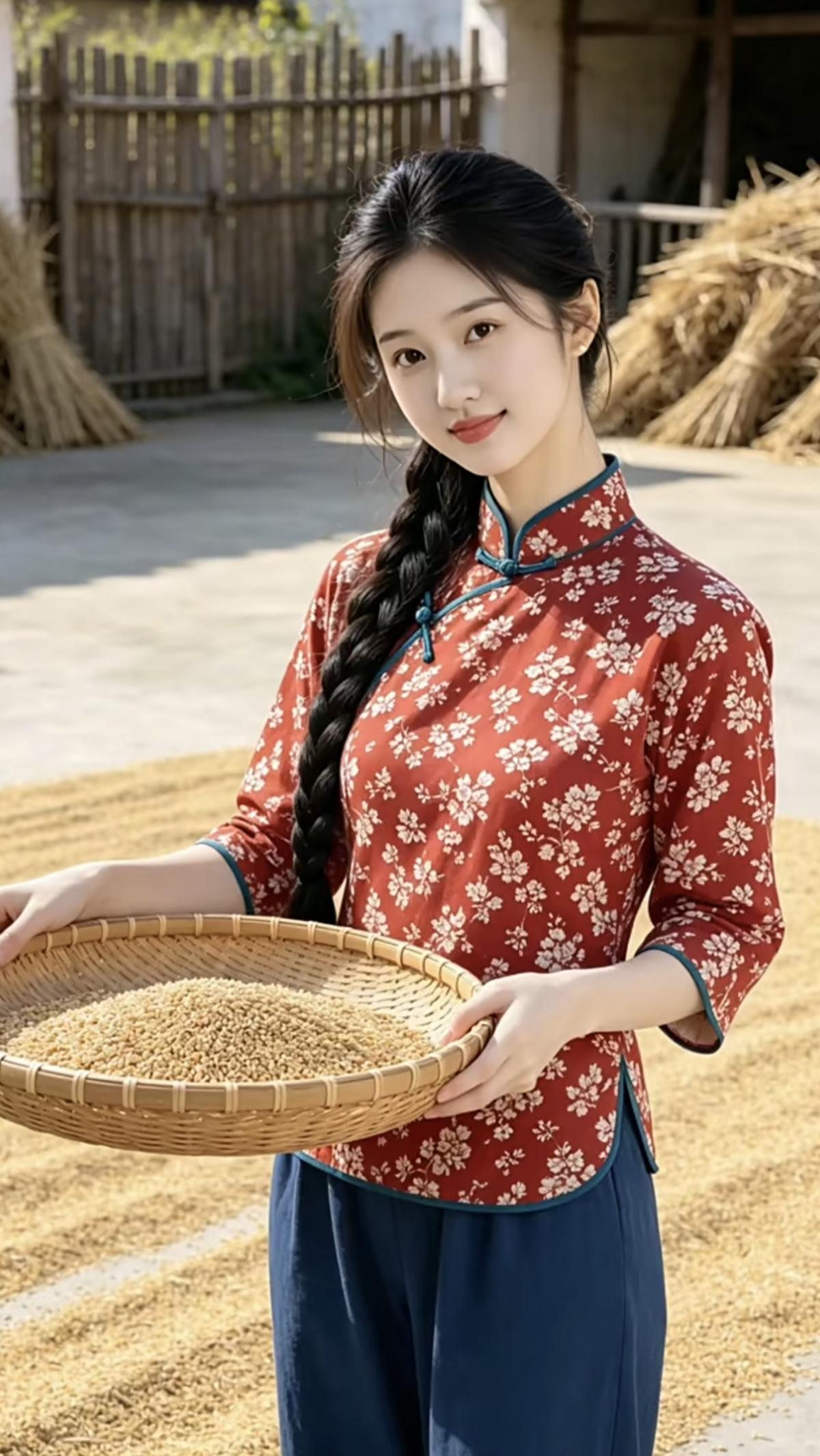 淘洗晒干加工面，做的馒头味香甜。市场面粉虽然白，…………………………请你