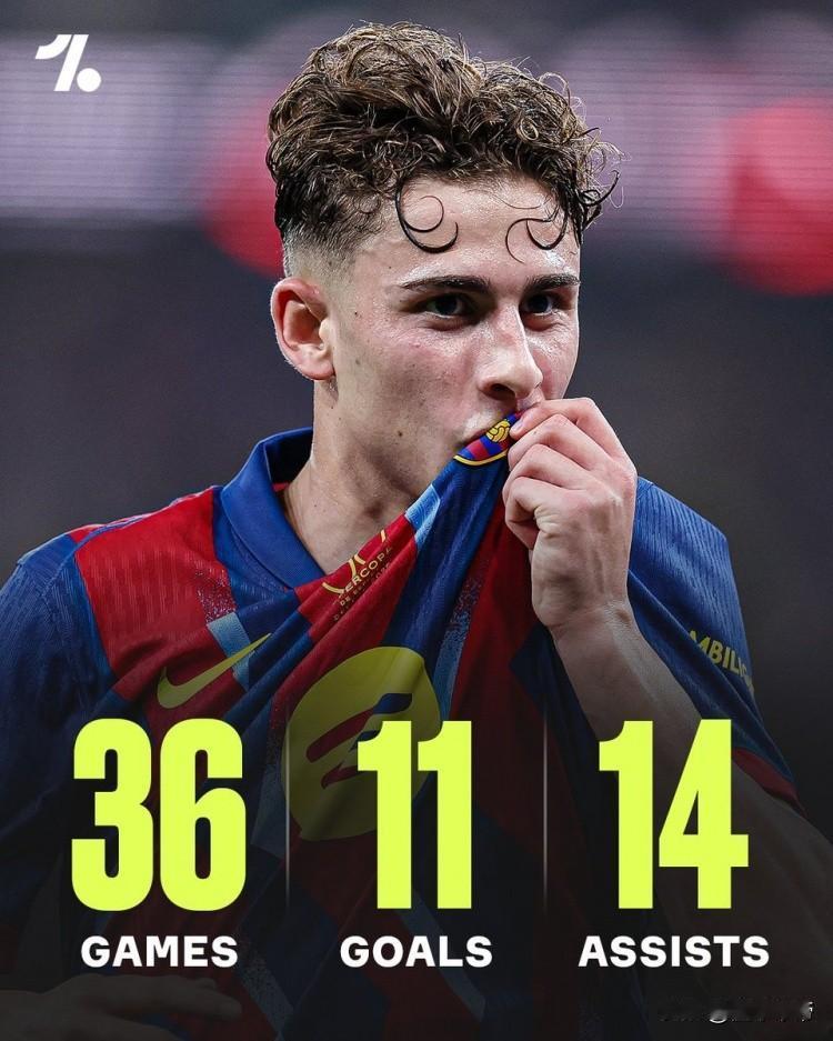 1亿元身价实至名归，费尔明本赛季贡献11球14助攻两双数据！在今天《德国转会