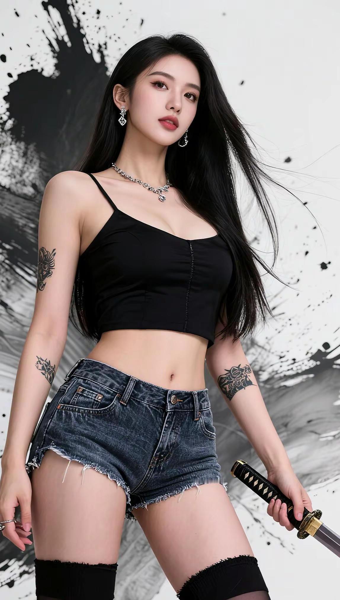 刺青酷感照ai创作