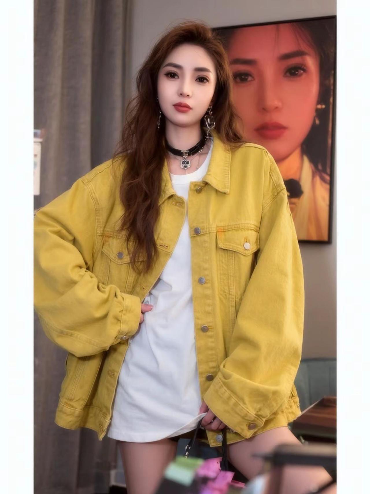 牛仔风穿搭穿出你的chic风黄色系穿搭