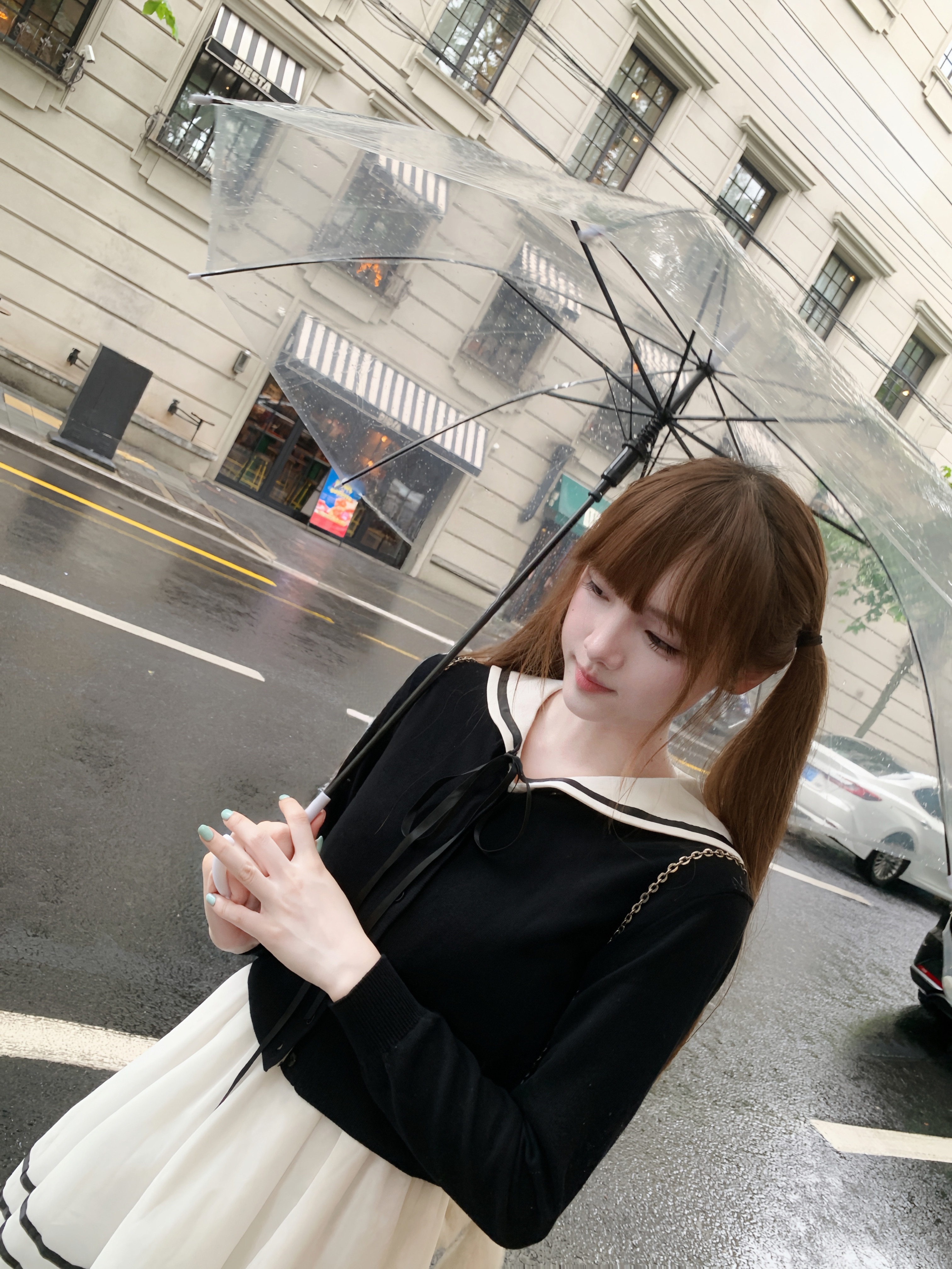 这个小裙裙转圈圈像我的伞一样美的勒
