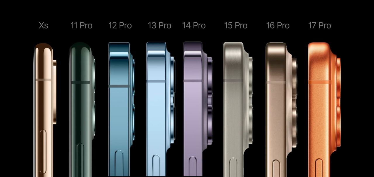 iPhone边框的演变，你更喜欢哪代？我个人反正更喜欢15Pro，钛金属拉丝