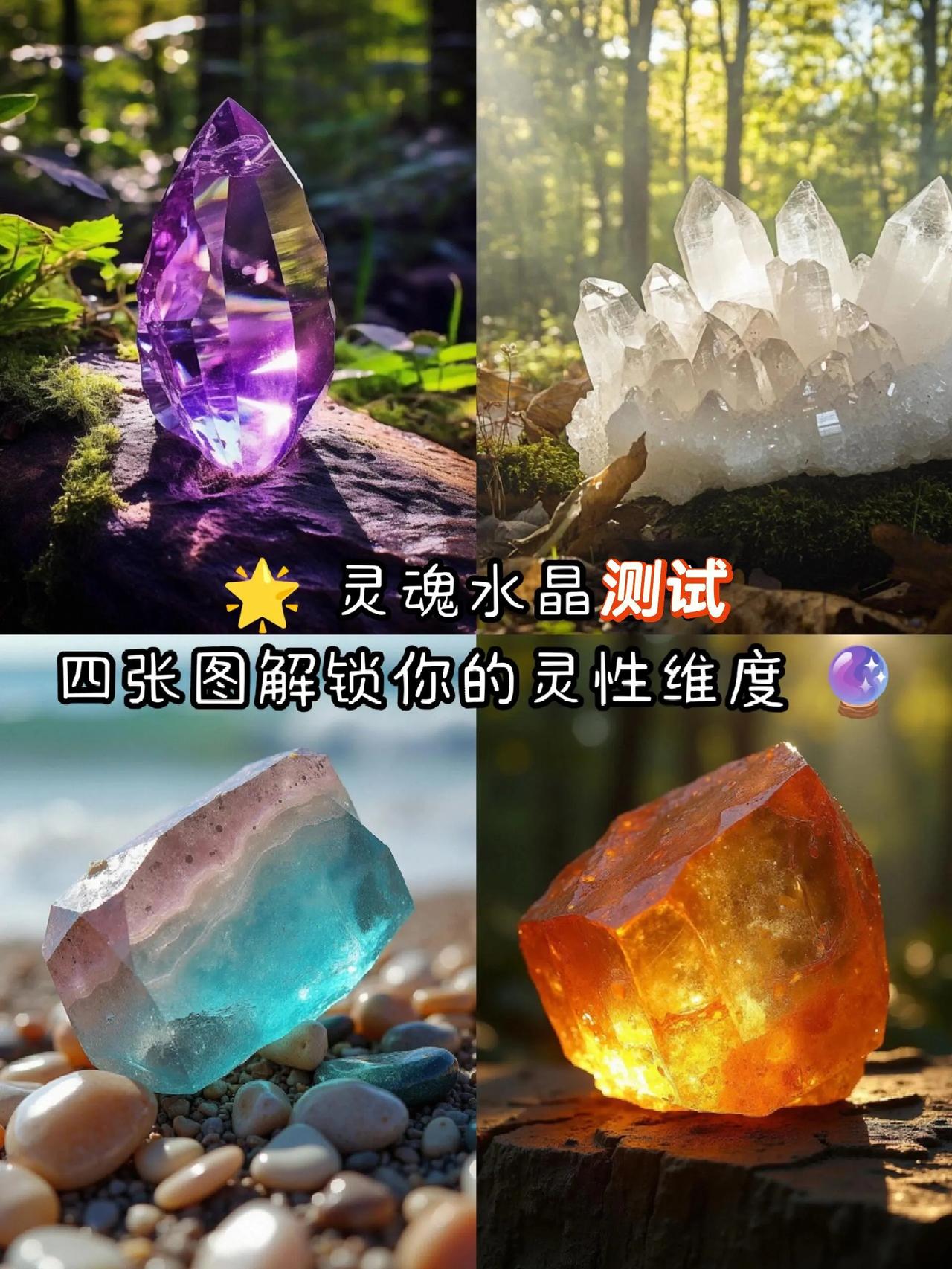 测测看你的灵魂灵性纬度？？选择觉得可以给你带来好运的一个水晶看看你的灵魂灵性