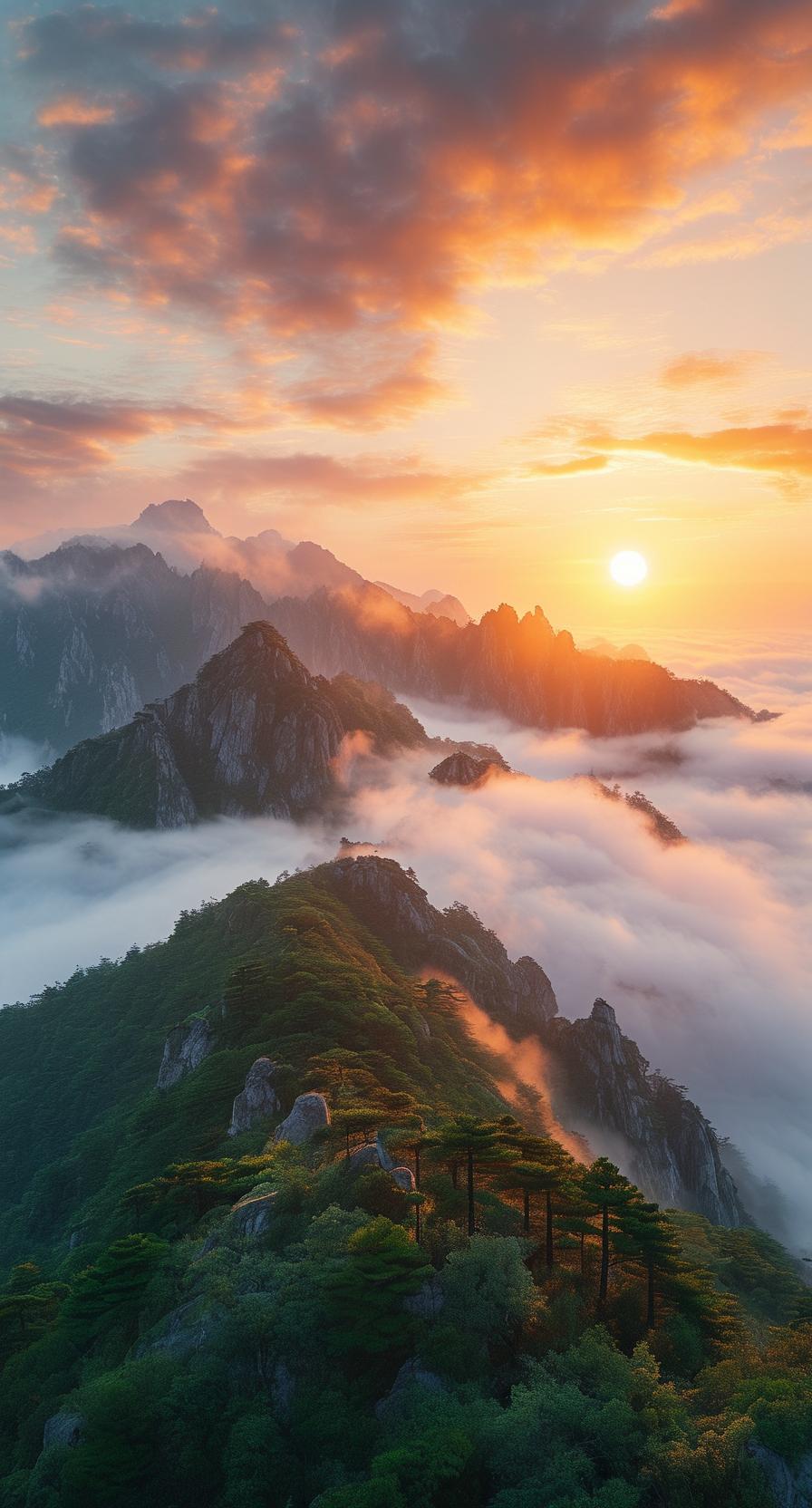 云海里面的日出