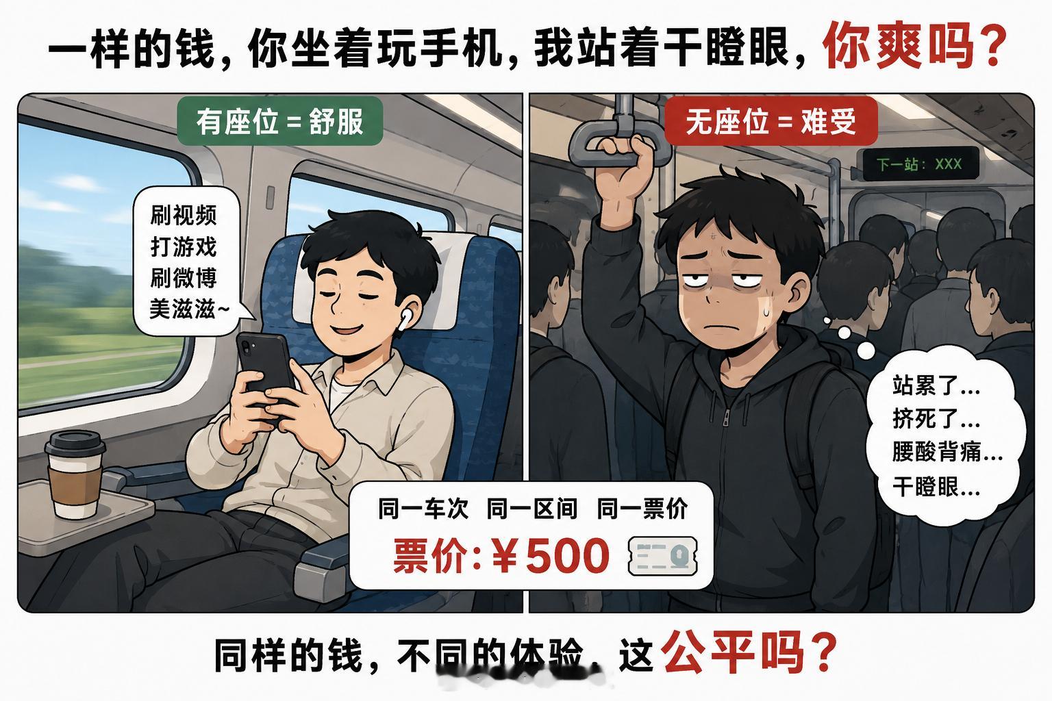 12306回应无座票二等座同价这官方回应可以总结为一句话：就是同价，不改，乘客自